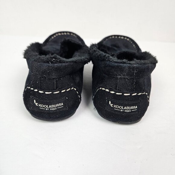 Koolaburra by UGG Youth Riley Shimmer Moccasin Slipper Black 1116742 2 - Picture 8 of 10